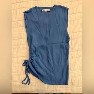 Zara Blue Sleeveless Tank Top